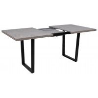 Стол FIT 140 (140-180)*85 бетон светлый/черный купить в Минске