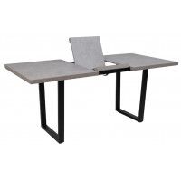 Стол FIT 140 (140-180)*85 бетон светлый/черный купить в Минске