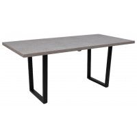 Стол FIT 140 (140-180)*85 бетон светлый/черный купить в Минске
