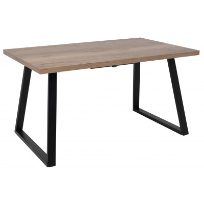 Стол FIT 140 (140-180)*85 дуб галифакс табак/черный купить в Минске