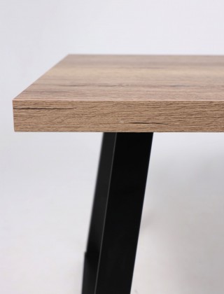 Стол FIT 140 (140-180)*85 дуб галифакс табак/черный купить в Минске