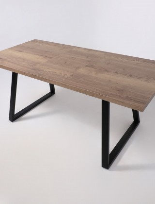 Стол FIT 140 (140-180)*85 дуб галифакс табак/черный купить в Минске