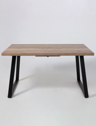Стол FIT 140 (140-180)*85 дуб галифакс табак/черный купить в Минске