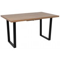 Стол FIT 140 (140-180)*85 дуб канзас/черный