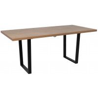 Стол FIT 140 (140-180)*85 дуб канзас/черный купить в Минске