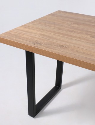 Стол FIT 140 (140-180)*85 дуб канзас/черный купить в Минске
