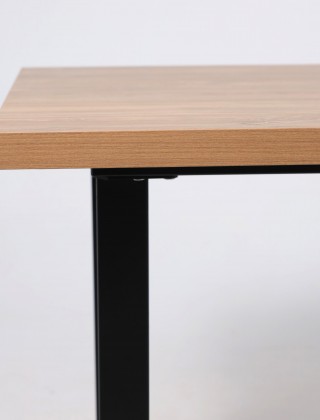 Стол FIT 140 (140-180)*85 дуб канзас/черный купить в Минске