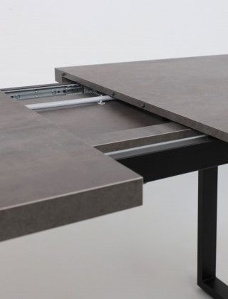 Стол FIT 140 (140-180)*85 хромикс бронза/черный купить в Минске