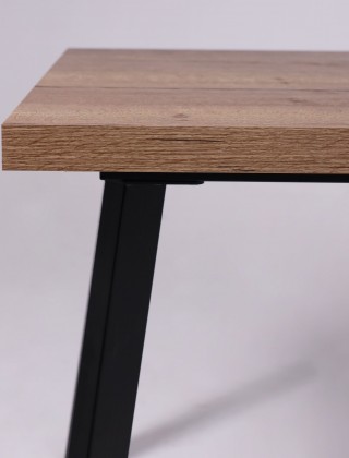 Стол Hagen 120 (120-160)*80 дуб табачный/черный купить в Минске