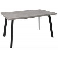 Стол Hagen 140 (140-180)*85 цемент/черный