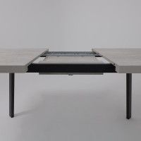 Стол Hagen 140 (140-180)*85 цемент/черный купить в Минске Стол Hagen 140 (140-180)*85 цемент/черный купить в Минске