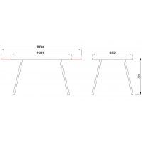 Стол Hagen 140 (140-180)*85 дуб канзас/черный купить в Минске