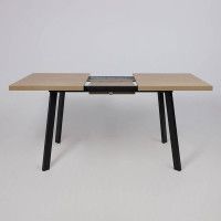 Стол Hagen 140 (140-180)*85 дуб вотан/черный купить в Минске Стол Hagen 140 (140-180)*85 дуб вотан/черный купить в Минске