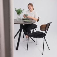 Стол JOY 90*90*75 камень темный/черный купить в Минске