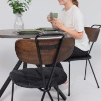 Стол JOY 90*90*75 камень темный/черный купить в Минске