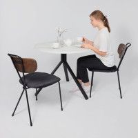 Стол JOY 90*90*75 monte belo/черный купить в Минске