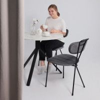 Стол JOY 90*90*75 сабия/черный купить в Минске