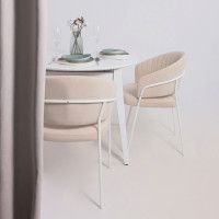 Кресло JUST (Джаст) бежевый Brandy Light 03/белый купить в Минске