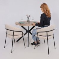 Кресло JUST (Джаст) бежевый Brandy Light 03/черный купить в Минске