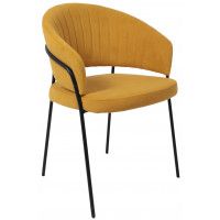 Кресло JUST (Джаст) горчичный Brandy Light 16/черный