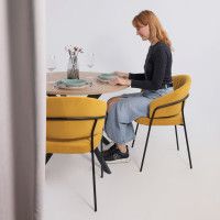 Кресло JUST (Джаст) горчичный Brandy Light 16/черный купить в Минске