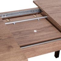 Стол ЛИОН 120(152)*70 дуб/черный купить в Минске