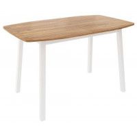 Стол ЛИОН 120(152)*70 дуб/белый