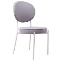 Стул LUK, Серый VELUTTO 52 /белый Стул LUK, Серый VELUTTO 52 /белый