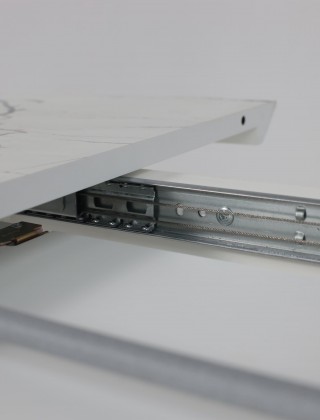 Стол MERLIN 1100(1500)*750 МДФ+HPL-пластик белый Monte Belo/белый купить в Минске