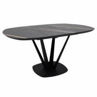 Стол MERLIN 1100(1500)*750 МДФ+HPL-пластик черный Sahara Noir/черный купить в Минске