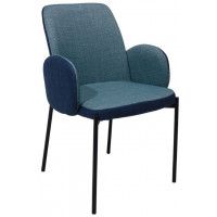 Стул МИЛ, Синий Florida Eclipse-Aquamarine/черный