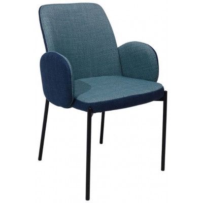 Стул МИЛ, Синий Florida Eclipse-Aquamarine/черный купить в Минске