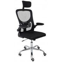 Кресло AksHome MILAN (Милан) CHROME ткань/сетка черный Кресло AksHome MILAN (Милан) CHROME ткань/сетка черный