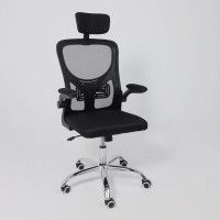 Кресло AksHome MILAN (Милан) CHROME ткань/сетка черный купить в Минске