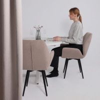 Стул NORRIS (Норрис) 360 латте Brendy 04/черный купить в Минске