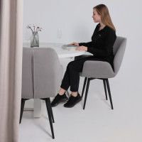 Стул NORRIS (Норрис) 360 серый Brendy 22/черный купить в Минске