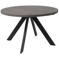 Стол Oliver раздвижной обеденный D120(160)*750 камень темный/антрацит