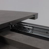 Стол Oliver раздвижной обеденный D120(160)*750 камень темный/антрацит Стол Oliver раздвижной обеденный D120(160)*750 камень темный/антрацит