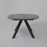 Стол Oliver раздвижной обеденный D120(160)*750 камень темный/антрацит Стол Oliver раздвижной обеденный D120(160)*750 камень темный/антрацит