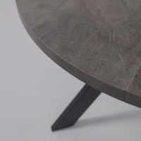 Стол Oliver раздвижной обеденный D120(160)*750 камень темный/антрацит Стол Oliver раздвижной обеденный D120(160)*750 камень темный/антрацит