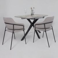 Стол PHILIP (Филип) 116 раздвижной 116(155,5)х77 Цемент/Черный Стол PHILIP (Филип) 116 раздвижной 116(155,5)х77 Цемент/Черный