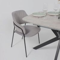 Стол PHILIP (Филип) 116 раздвижной 116(155,5)х77 Цемент/Черный Стол PHILIP (Филип) 116 раздвижной 116(155,5)х77 Цемент/Черный