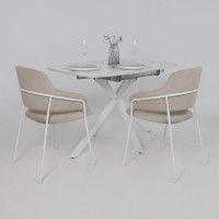 Стол PHILIP (Филип) 116 раздвижной 116(155,5)х77 Сабия/Белый