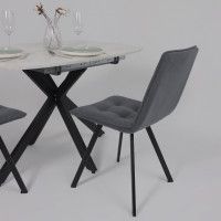 Стол PHILIP (Филип) 116 раздвижной 116(155,5)х77 Сабия/Черный Стол PHILIP (Филип) 116 раздвижной 116(155,5)х77 Сабия/Черный