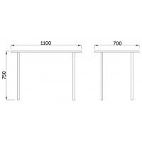Стол СЛИМ 2 обеденный 110*70 белый/черный купить в Минске Стол СЛИМ 2 обеденный 110*70 белый/черный купить в Минске