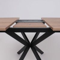 Стол TWIST (Твист) раздвижной 130(170)*80*75 дуб табачный/черный купить в Минске Стол TWIST (Твист) раздвижной 130(170)*80*75 дуб табачный/черный купить в Минске