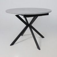 Стол VEGA раздвижной D100(135)*75 бетон светлый/черный купить в Минске