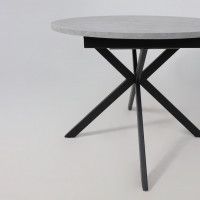 Стол VEGA раздвижной D100(135)*75 бетон светлый/черный купить в Минске