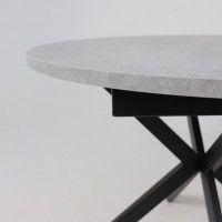 Стол VEGA раздвижной D100(135)*75 бетон светлый/черный купить в Минске