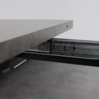 Стол VEGA раздвижной D100(135)*75 бетон светлый/черный купить в Минске